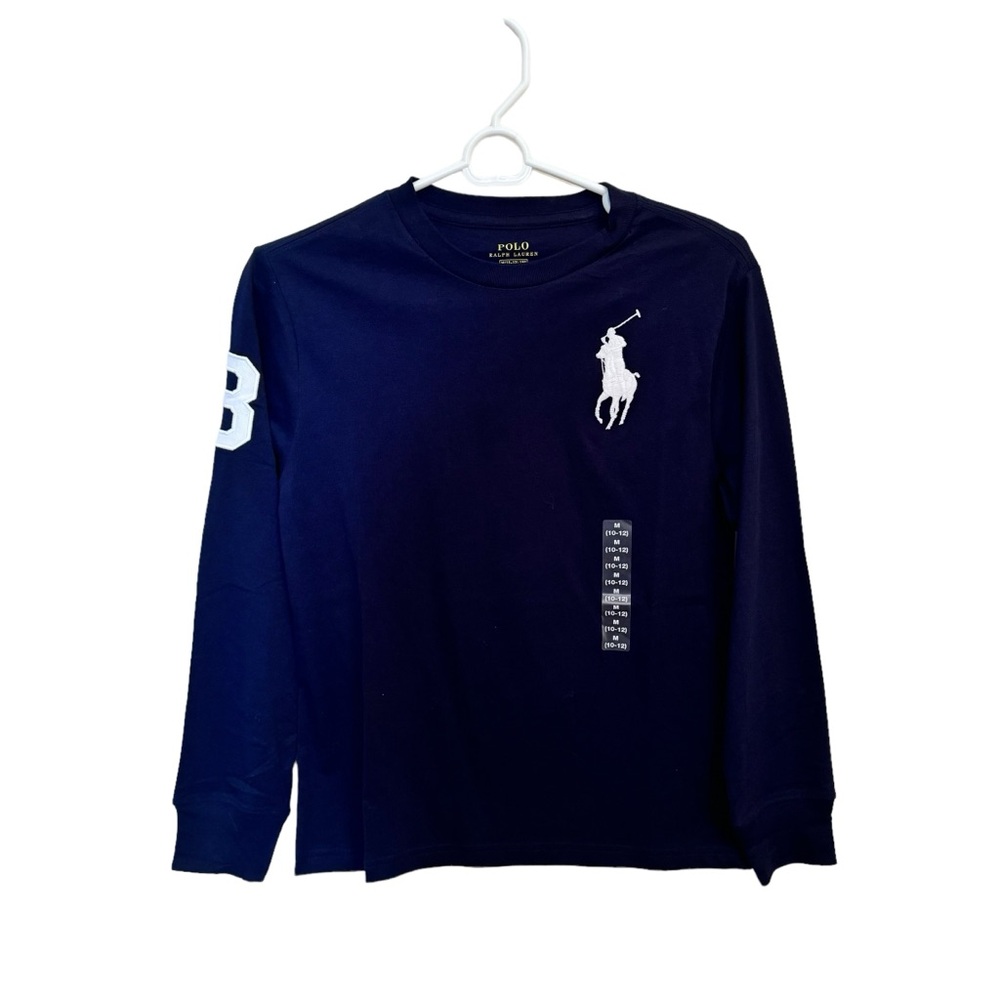 NWT Ralph Lauren Polo LS Big Pony Tee Size Medium (10-12)